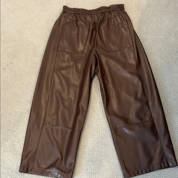 Pilcro Chocolate Brown Faux Leather Pants - Picture 4 of 7